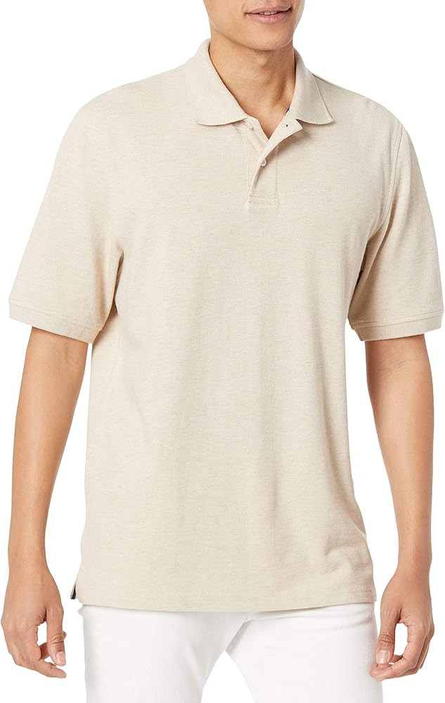 Amazon Essentials Men's Regular-Fit Cotton Pique Polo Shirt (Available in Big & Tall) | Amazon (US)