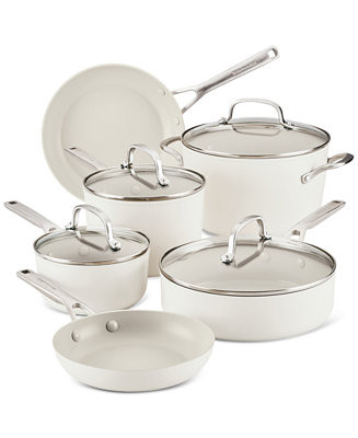 Hard Anodized Ceramic Nonstick 10 Piece Set | Macy's