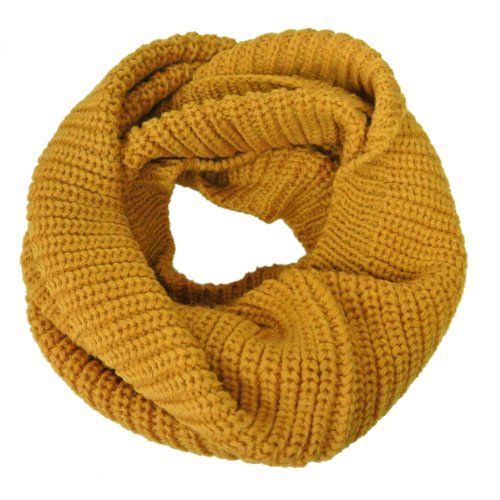Wrapables Thick Knitted Winter Warm Infinity Scarf, Yellow | Amazon (US)