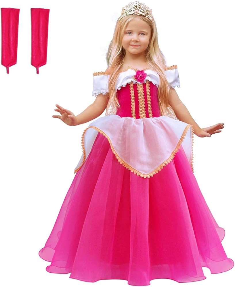 Girls Cinderella Costumes Halloween Princess Dress Up Fancy Birthday Party Ball Gown | Amazon (US)