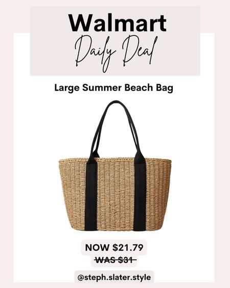 Walmart Daily Deal
Summer beach bag
Handbag

#LTKitbag #LTKunder50 #LTKsalealert
