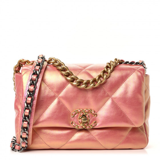 CHANEL

Iridescent Calfskin Quilted Medium 19 Flap Pink | Fashionphile