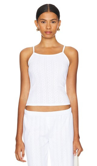 The Picot Tank Top in White | Revolve Clothing (Global)