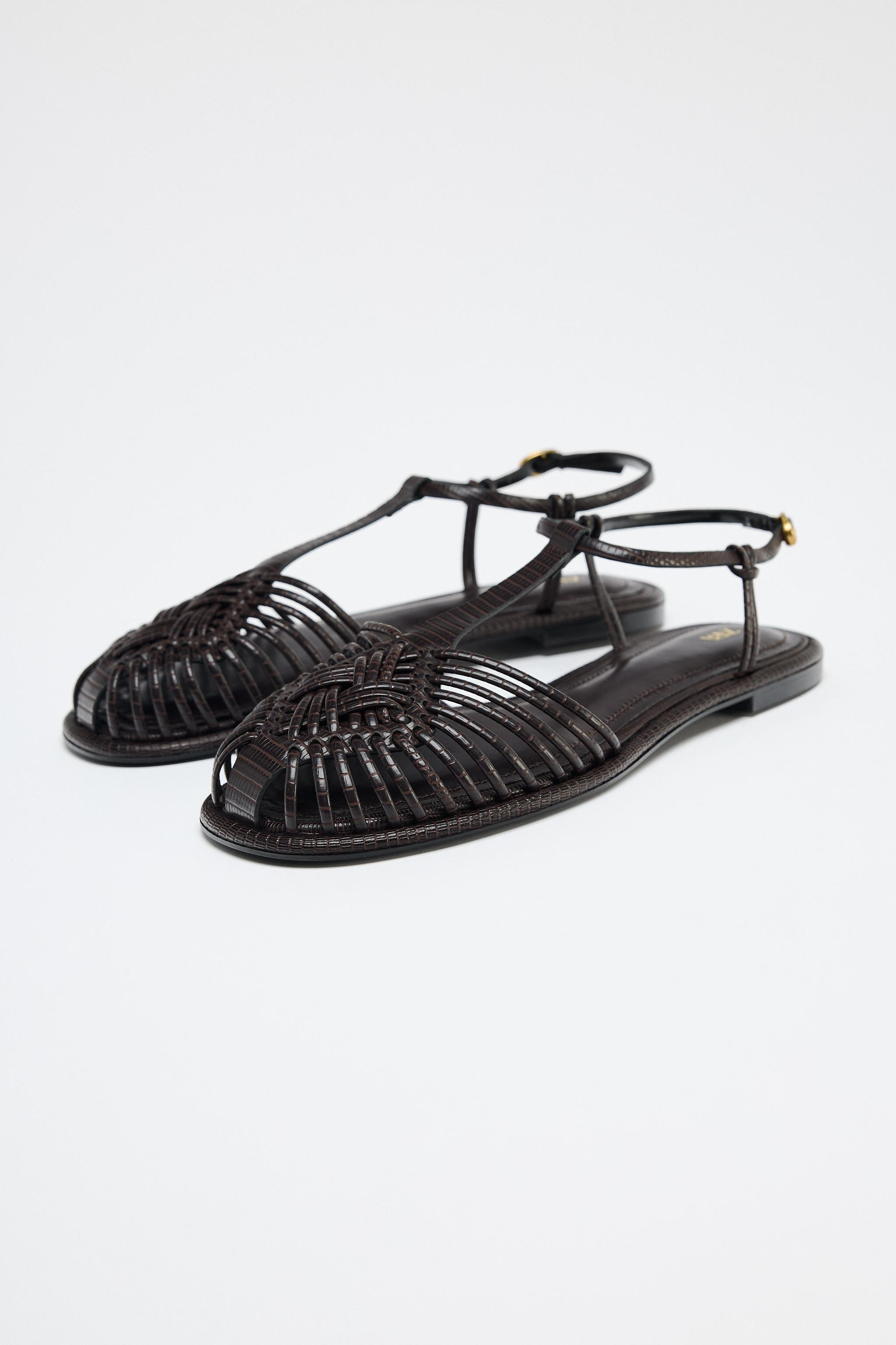 WOVEN CAGE SANDALS | Zara US
