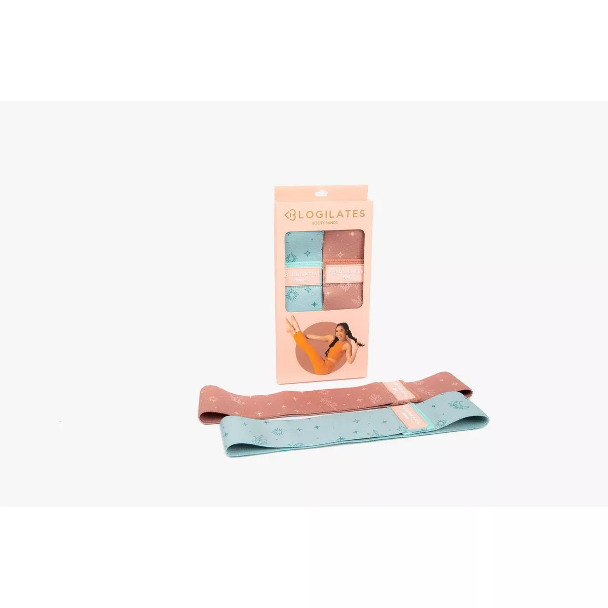 Blogilates Booty Resistance Bands 2pk - Peach Orange/Blue | Target
