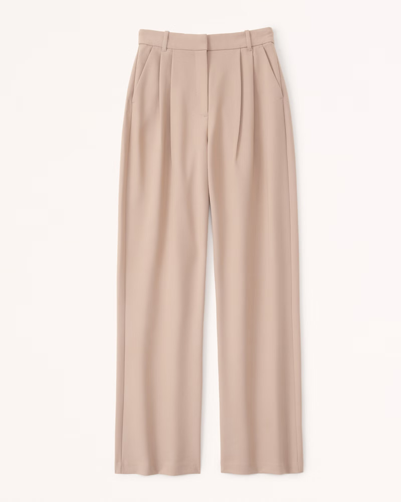 Curve Love A&F Sloane Tailored Pant | Abercrombie & Fitch (US)