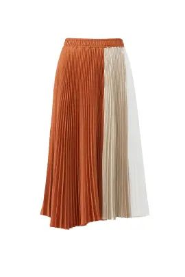 Color Block Pleated Skirt | Rent the Runway