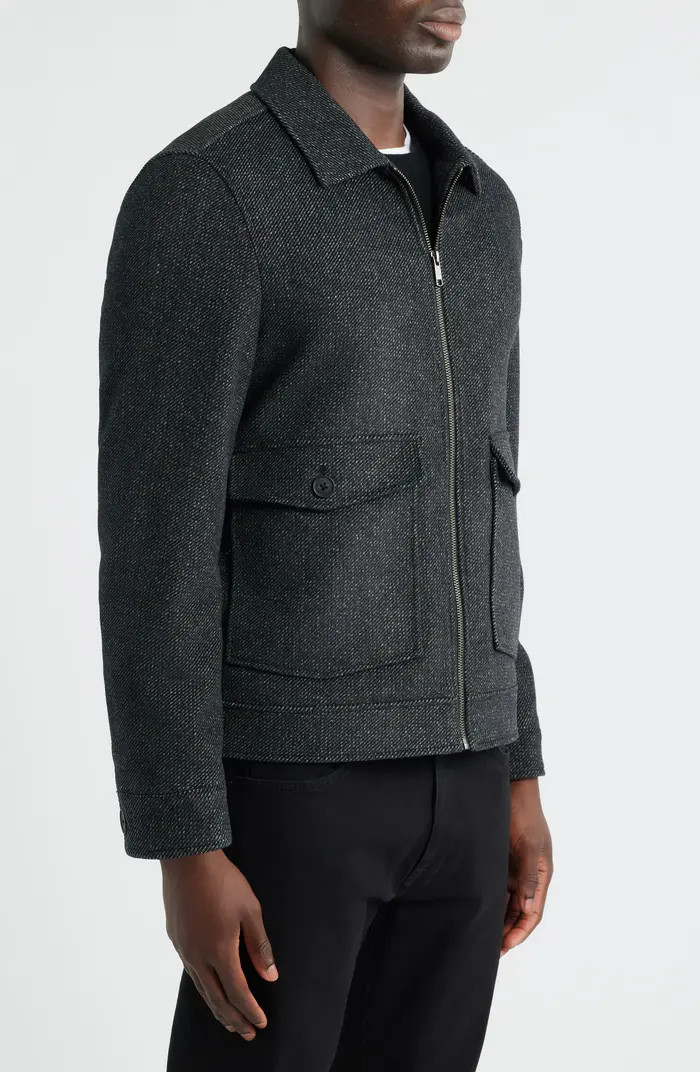 Nordstrom Wool Blend Zip Front Jacket | Nordstrom | Nordstrom