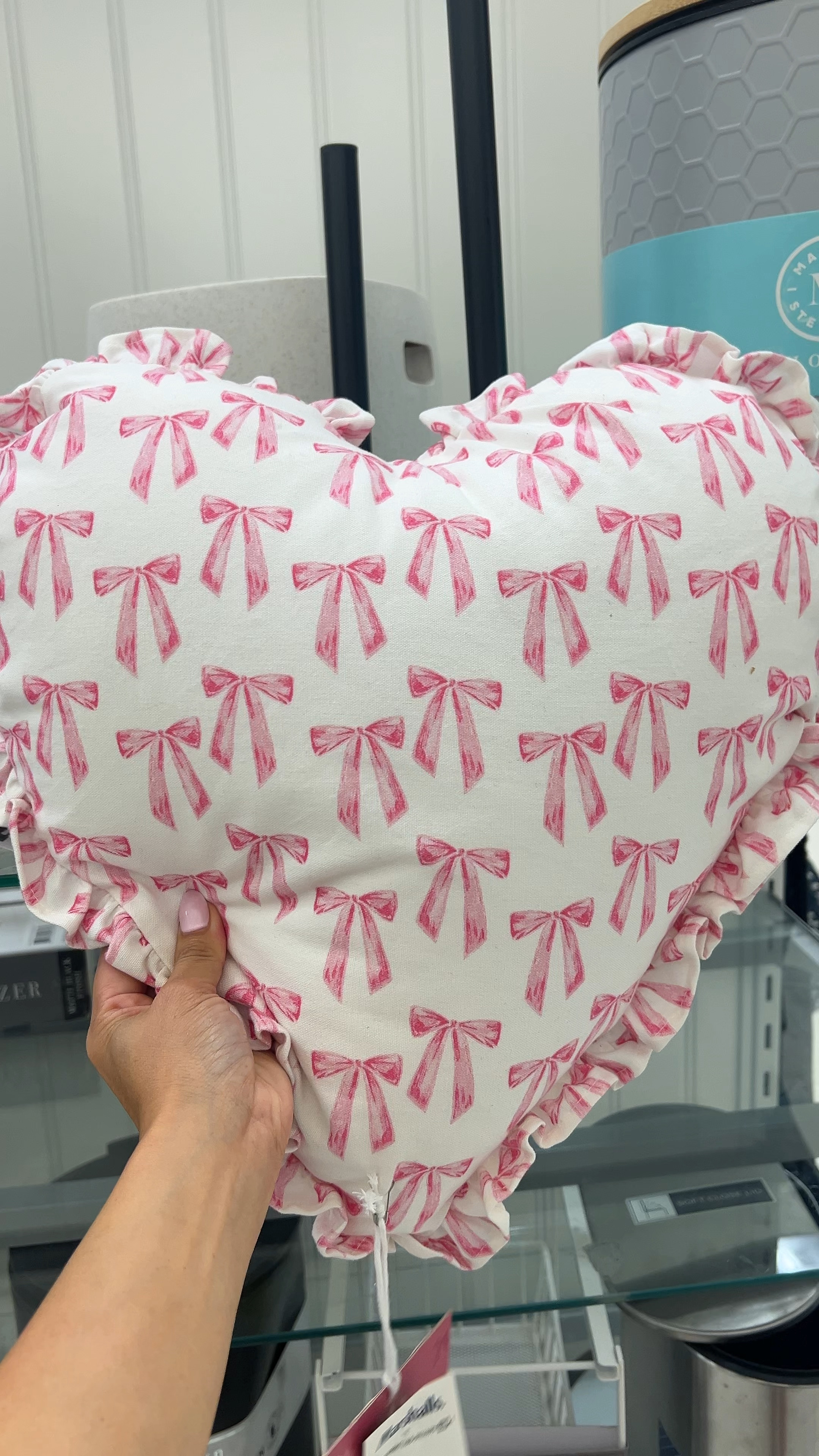 The cutest bow pillow! Looks like Love Shack Fancy but for a fraction of the price! 

#LTKFindsUnder50 #LTKSaleAlert #LTKHome
