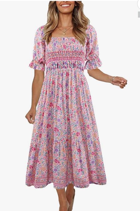 Women bohemian style Dresses 

 Vacation dresses// midi dresses// floral dresses 

#LTKunder50 #LTKxPrimeDay #LTKstyletip