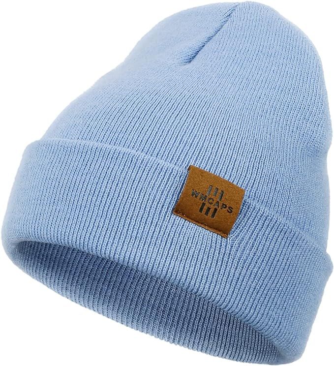 Kids Beanie, Warm Soft Winter Hats for Boys Girls Toddler Baby Children, Double Layer Knit Cap | Amazon (US)