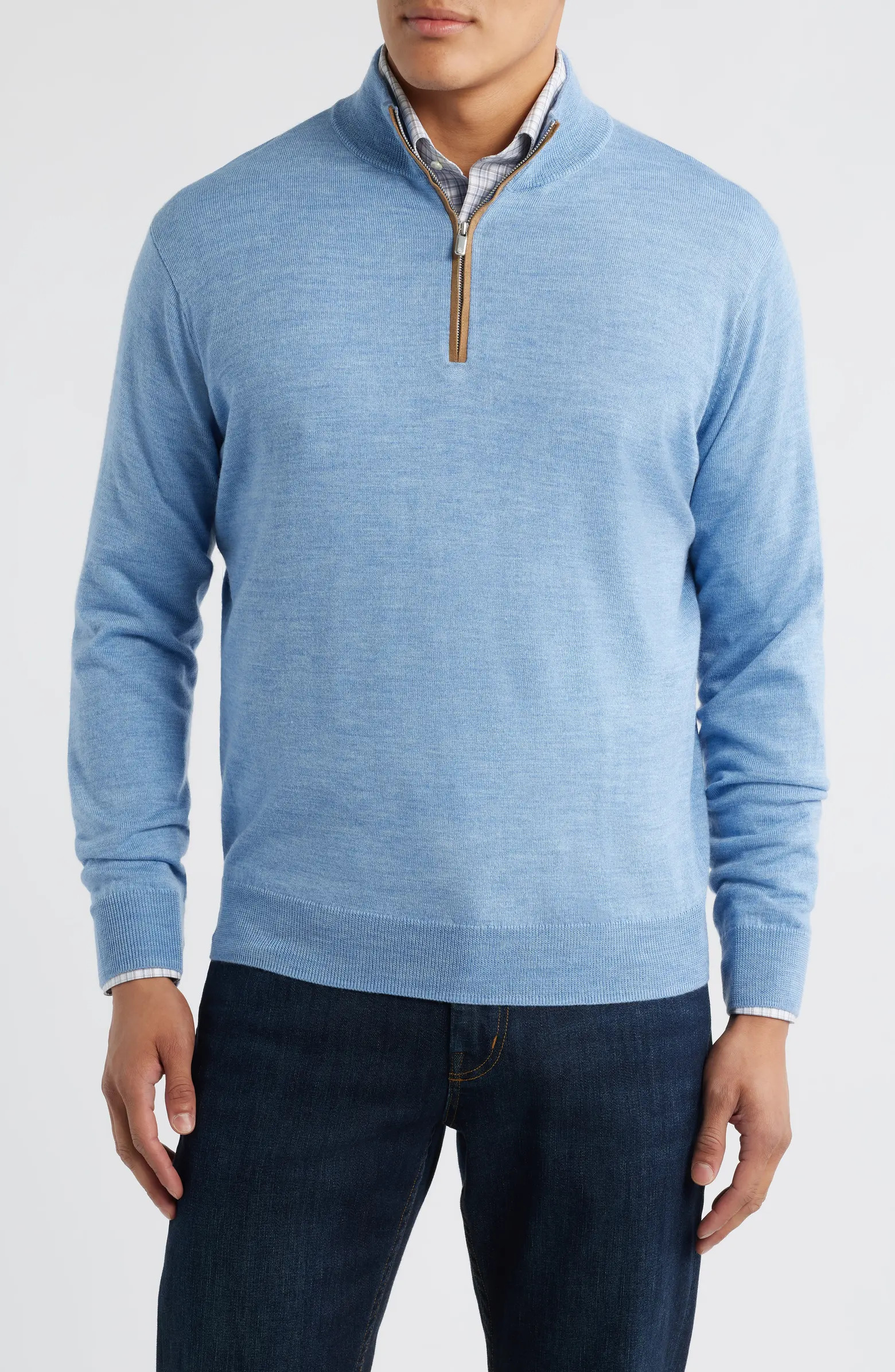 Autumn Crest Merino Wool Blend Quarter Zip Sweater | Nordstrom