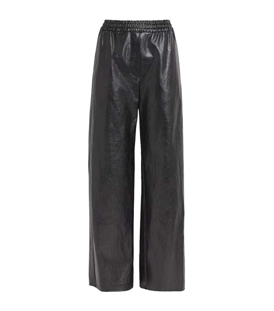 Faux Leather Wide-Leg Trousers | Harrods
