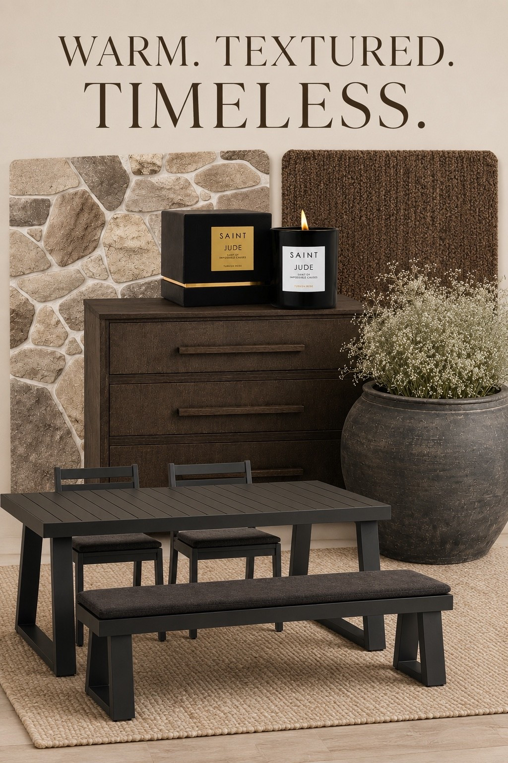 Warm. Textured. Timeless.

Moody woods, rich textures, oversized planters, and timeless pieces that make a home feel warm and collected. I’m loving this rustic modern mix lately and rounded up some of my favorite designer-inspired finds that instantly elevate a space without feeling overly trendy. Sharing all the sources here.

#LTKSaleAlert #LTKHome
