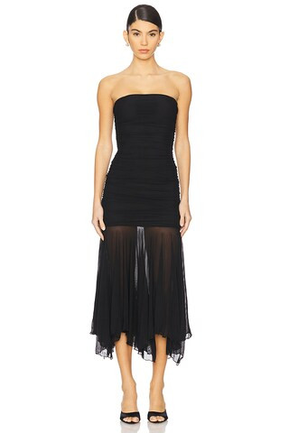 superdown Amaris Strapless Dress in Black from Revolve.com | Revolve Clothing (Global)