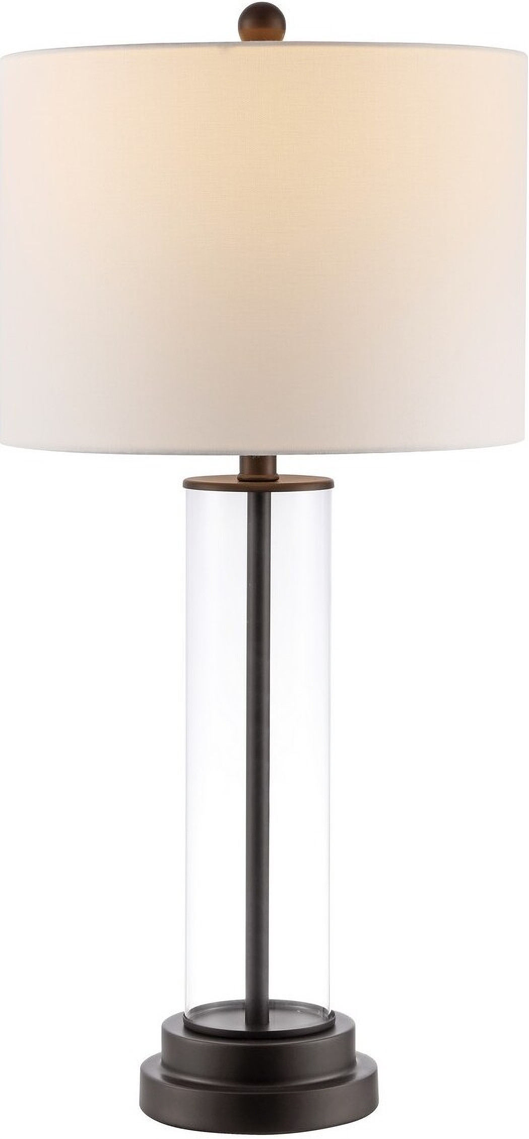 Cassian Glass Table Lamp In Black | 1stopbedrooms