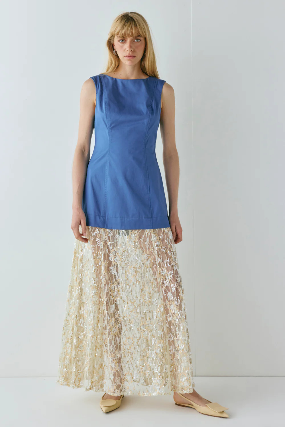 Robbie Sequin Maxi Dress Cobalt | VRG Grl