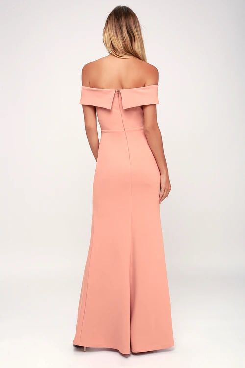 Aveline Mauve Pink Off-the-Shoulder Maxi Dress | Lulus (US)