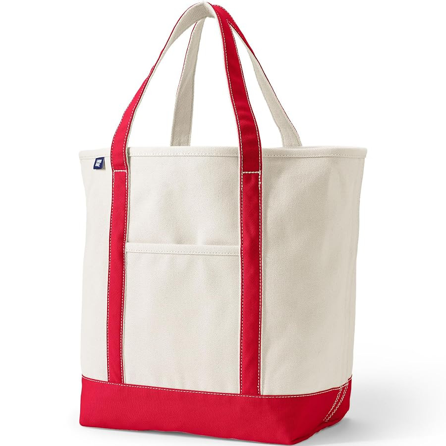 Lands' End Open Top Canvas Tote Bag | Amazon (US)
