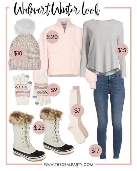 Walmart Winter Look | Walmart Fashion | Sherpa Pullover \ Casual Outfit of the Day | OOTD | Snow boots | Winter boots 

#LTKstyletip #LTKSeasonal #LTKunder100