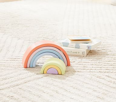 Wooden Rainbow Decorative Puzzle | Pottery Barn Kids