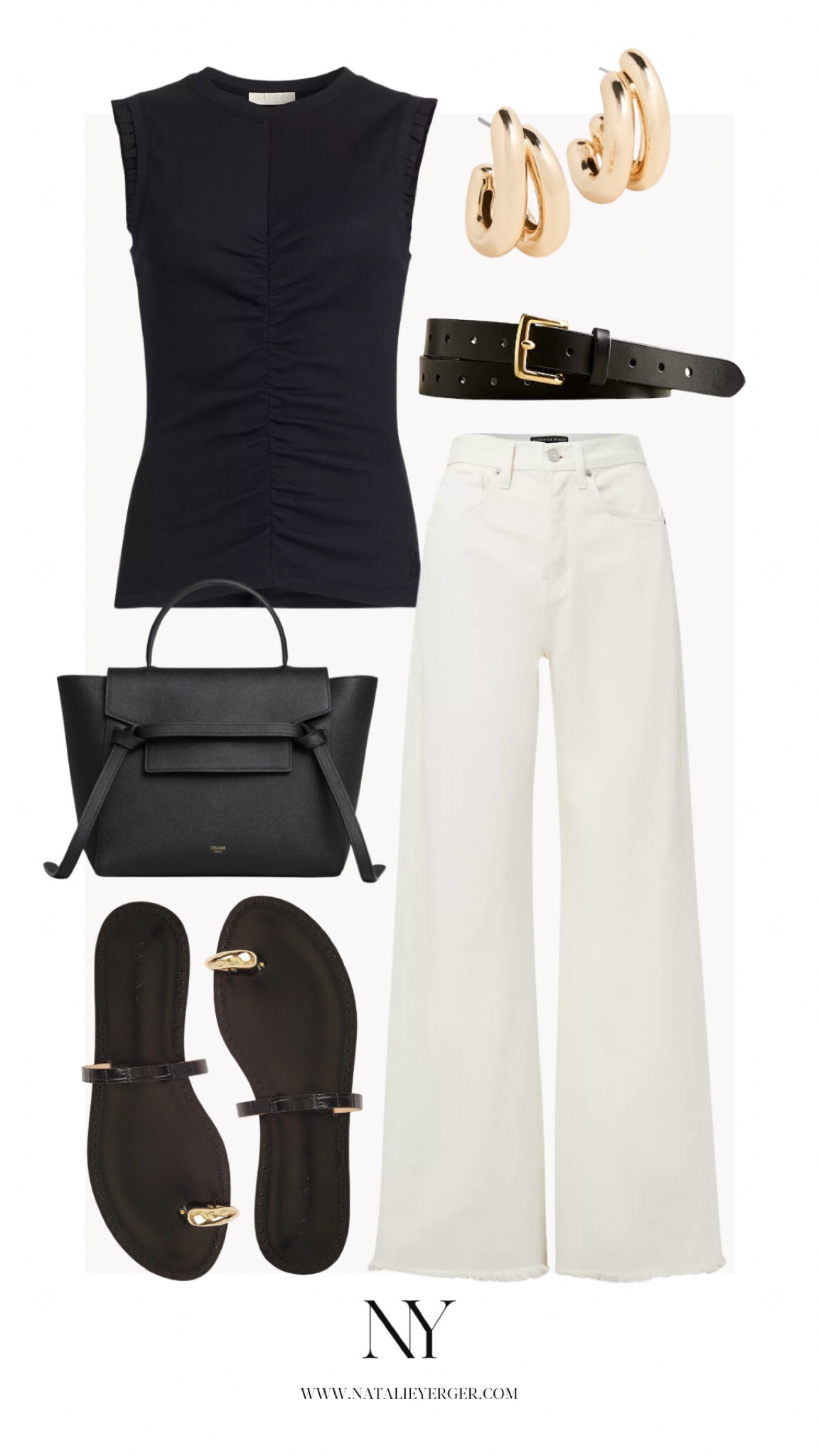 Transitional style 🖤 I love this summer to fall outfit (yes, you can wear white jeans in September/October!) for warmer days. These Veronica Beard jeans have a lightweight feel and fit TTS. Similar, less expensive pieces to recreate the look also linked.

#summertofallstyle #transitionalstyle #blacktop #whitewidelegjeans #casualchicstyle 

#LTKFindsUnder100 #LTKSeasonal