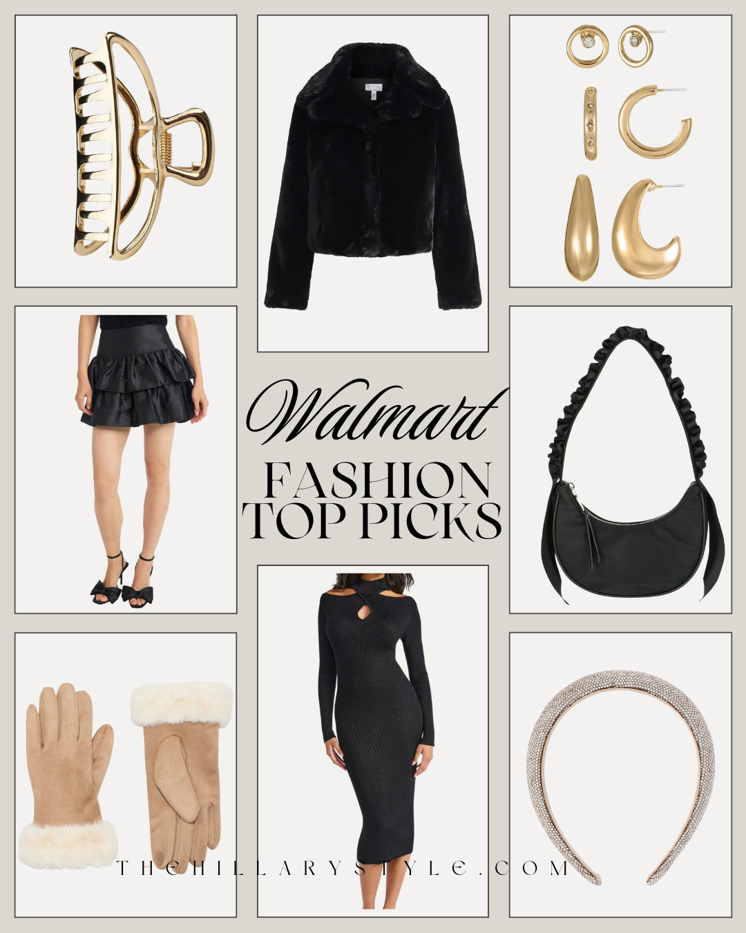 Walmart Fashion Top Picks 🖤
Elevated winter style without the splurge — luxe textures, classic black staples, and glam accessories you can dress up or down. These Walmart finds feel designer-inspired while staying effortless and affordable 🤍✨ 

 #LTKGiftGuide #LTKHoliday #LTKootd