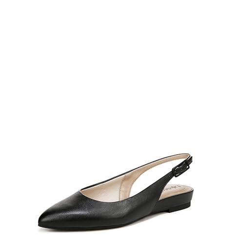 LifeStride Womens Percy Slingback Flat Black 7 W | Amazon (US)
