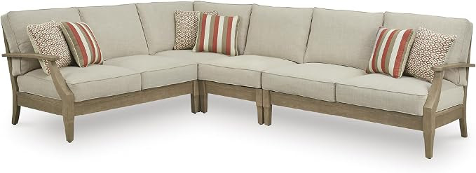 Signature Design by Ashley 4-Piece L-Shape Clare View Outdoor Sectional, Patio Conversation Furni... | Amazon (US)