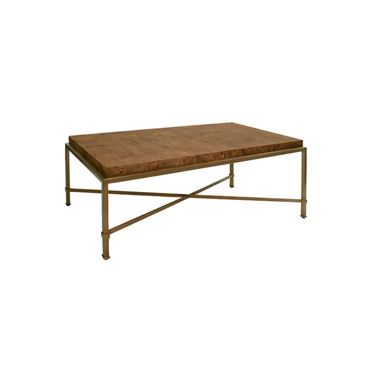 Antique Brass Frame Coffee with Thick Top | Wayfair North America