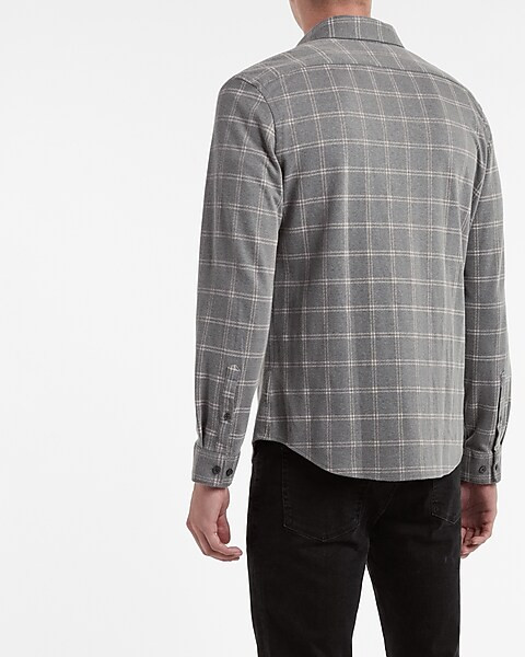 Slim Plaid Soft Stretch Shirt | Express