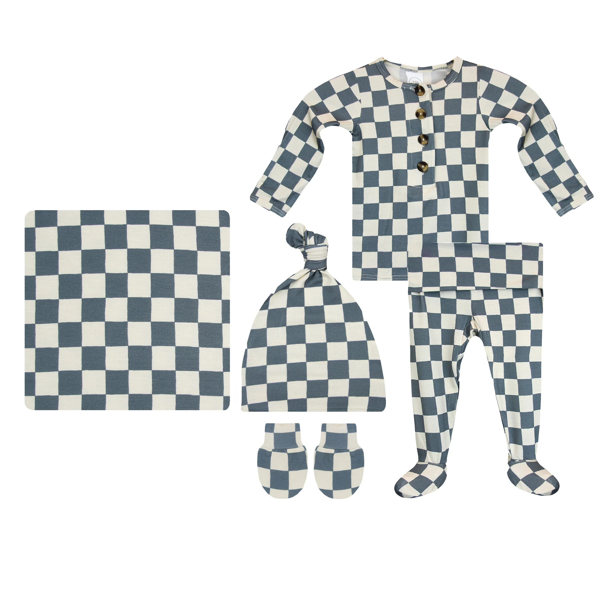 Miles Newborn Hat Bundle (Top + Bottom) | Lou Lou & Company