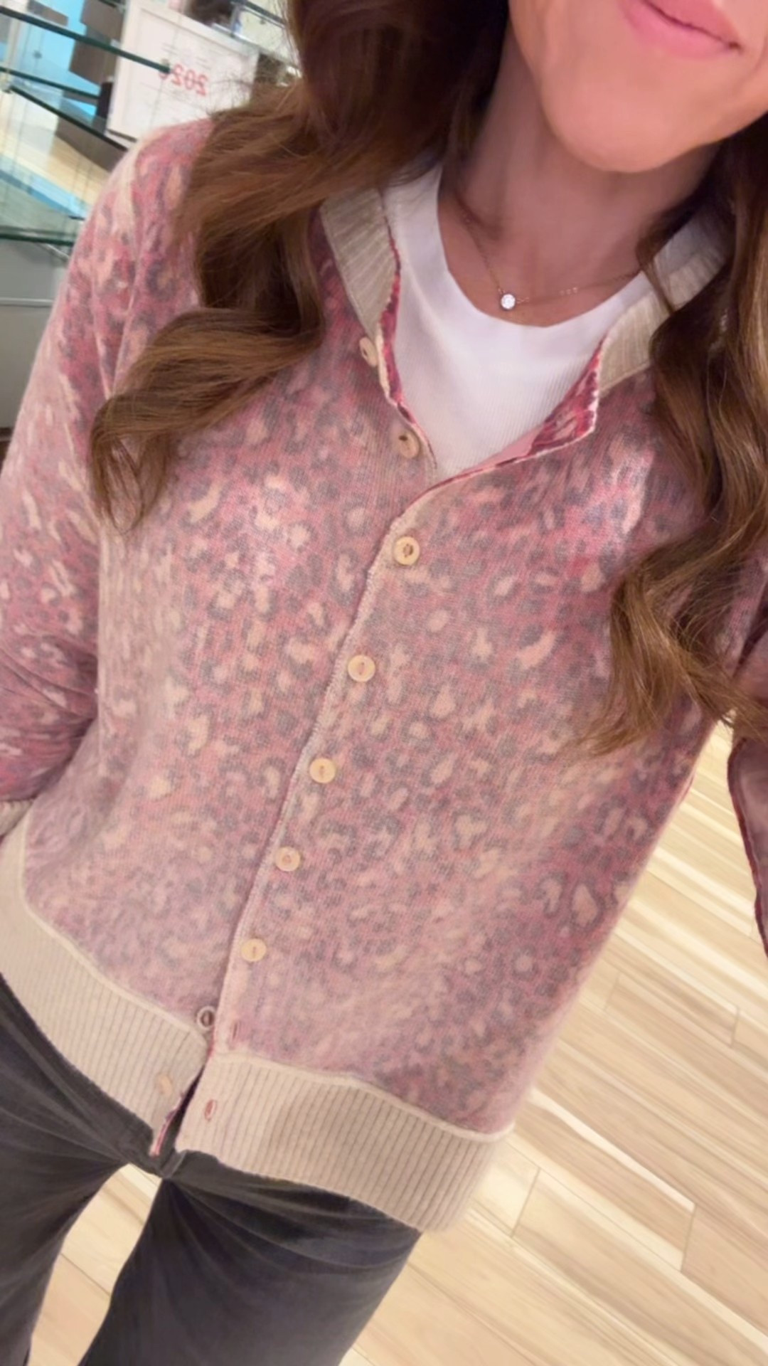 Today’s outfit. What I’m wearing. Pink leopard cardigan. Valentine’s Day. Black jeans. 
Sweater S. Tee S. Jeans TTS, 25.

#LTKValentine #LTKSeasonal #LTKOver40
