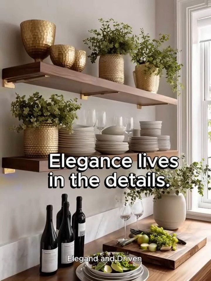 Most floating shelves are missing one small detail that changes everything: the gold brackets.

Natural wooden shelves already bring warmth and function into a kitchen, but when you pair them with elegant gold hardware, they instantly feel elevated, intentional, and designer-inspired. It transforms a basic shelf from simple storage into part of the decor itself.

The beauty of gold brackets is that they work with almost every kitchen style. They pair beautifully with warm wood, white subway tile, marble, stone, greenery, cookbooks, ceramics, and collected kitchen pieces. Whether your style is modern organic, quiet luxury, farmhouse, European-inspired, or minimalist, this small detail adds that layer of elegance that makes a space feel complete.

And the best part? You do not need a full renovation to create this look. Even if you already have installed shelves, adding decorative gold brackets underneath can instantly upgrade the entire kitchen.

We included four different styles in this edit — from minimal modern brackets to antique-inspired designer details — so you can create the look that fits your home best.

Because sometimes the smallest details become the most beautiful part of the room.

Everything is linked below in our edit.

#KitchenDecor #FloatingShelves #QuietLuxuryDecor 

 #LTKHome