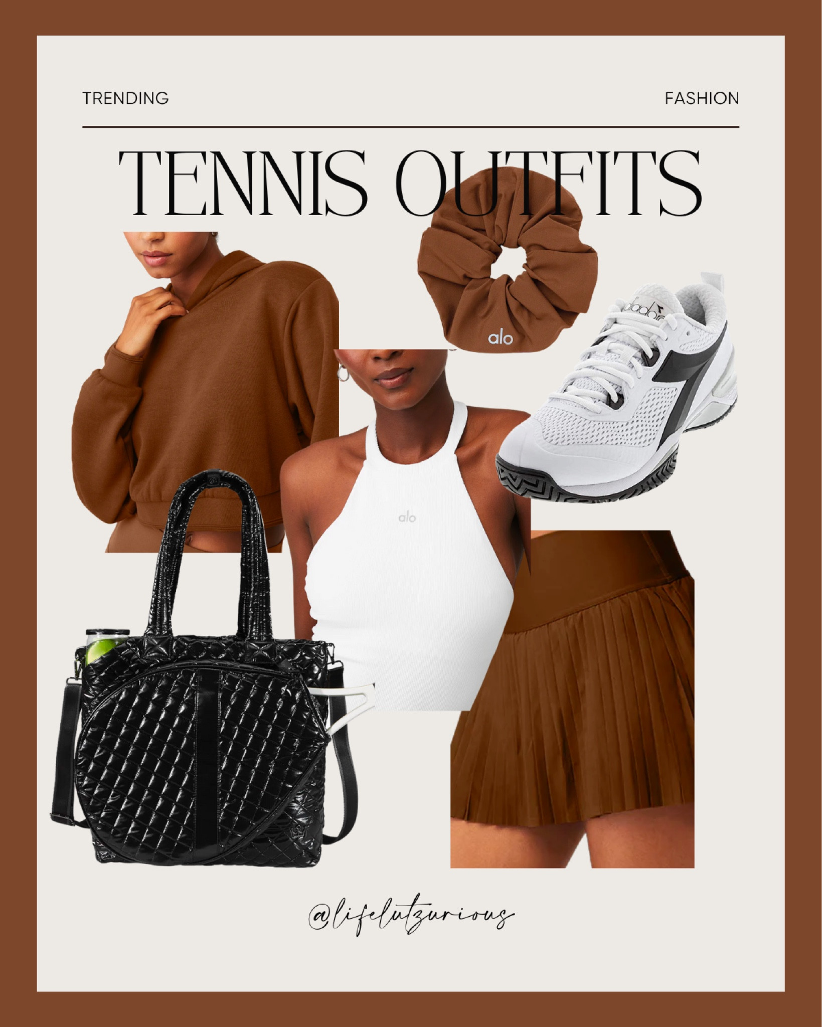 Obsessed with the new Alo tennis drop in cinnamon brown! 

tennis skirt, Oliver Thomas bag, Diadora tennis shoes, Alo tennis, tennis outfits, fall outfit inspo 

#LTKitbag #LTKstyletip #LTKfit