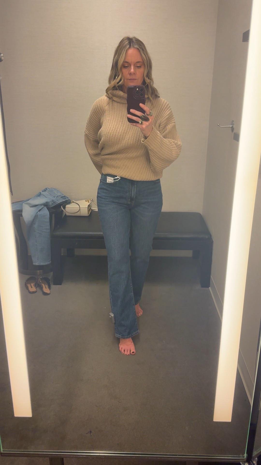 Today’s OOTD + a personal stylist try-on 👖
I tried on these straight leg jeans from Nordstrom last week, and this is exactly the fit I’m constantly recommending to clients.

Straight leg denim is one of the most versatile silhouettes — it feels current without being trendy, works with sneakers and boots, and instantly makes outfits feel more balanced.

As a stylist, I love jeans that don’t require overthinking — these are easy, flattering, and work for real life.

Fit notes: I’m wearing a 28.
Linked here for anyone looking to refresh their everyday denim. 

#LTKOver40 #LTKootd #LTKdayinmylife