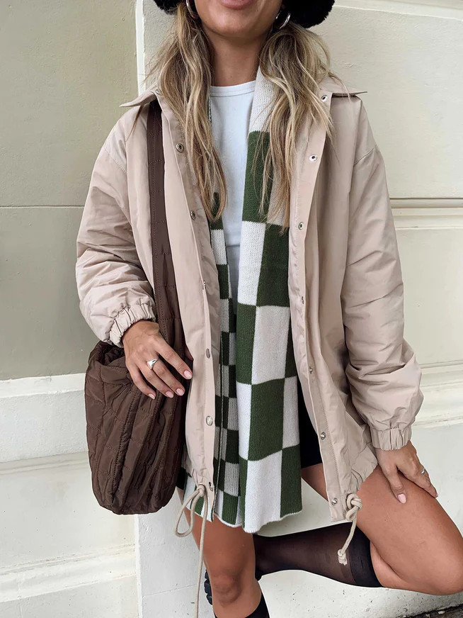 Sage Check Scarf Green / White | Princess Polly US