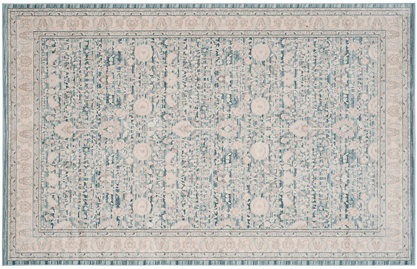 Zabby Rug, Blue/Gray | One Kings Lane