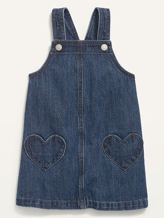 Heart-Patch Jean Skirtall for Toddler Girls | Old Navy (US)
