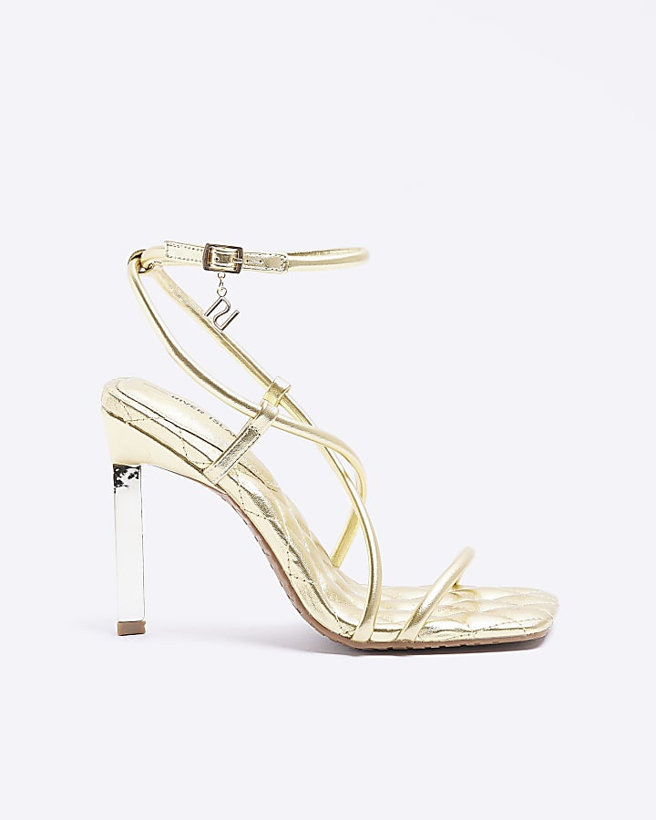 Gold heeled sandals | River Island (UK & IE)