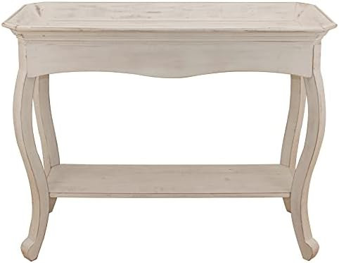 COZAYH French Country Tray Top Console Table, Distressed Farmhouse Finish, White | Amazon (US)