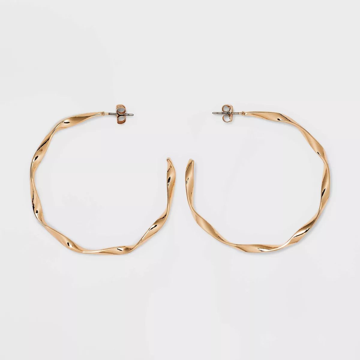 Twisted Large Hoop Earrings - A New Day™ Gold | Target