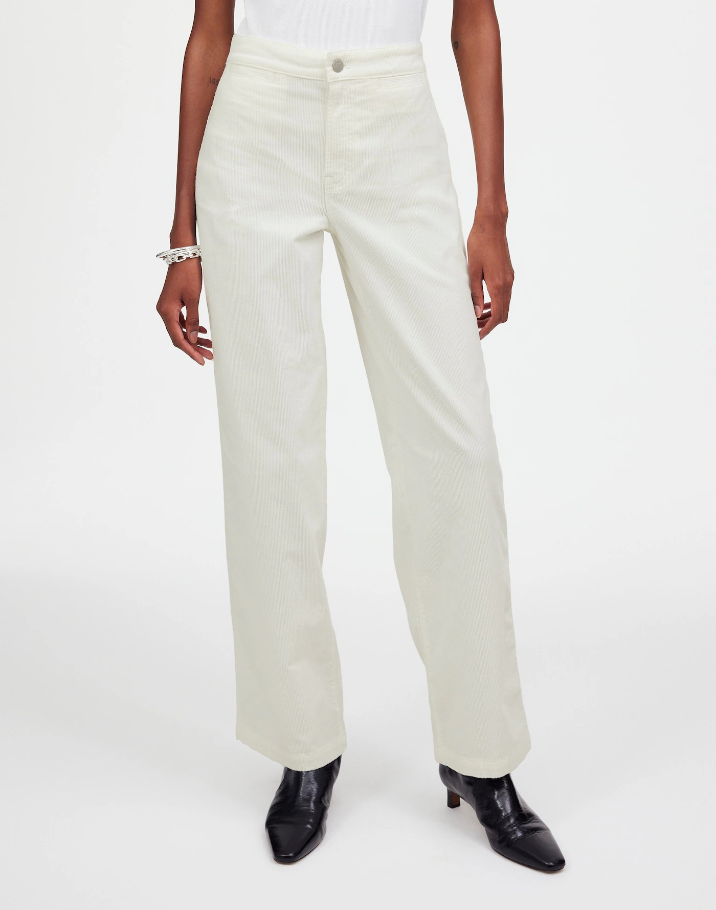 The Petite Emmett Wide-Leg Pant in Corduroy: Welt Pocket Edition | Madewell | Madewell