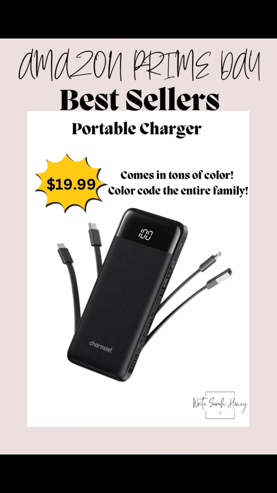 Best portable charger ever! Color code the whole family! Follow Write Sarah Honey! Shop Now! 

#DealOfTheDay
#LimitedTimeOffer
#DailyDeals
#FlashSale
#TodayOnly
#DontMissOut
#ShopSmart
#ActNow
#SaveBig
#GrabItFast

#LTKFallSale 

#LTKHoliday #LTKSaleAlert #LTKGiftGuide