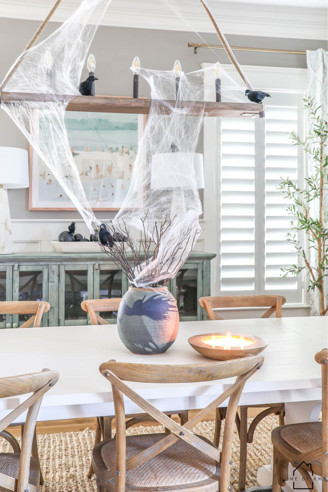 Adding Halloween touches here and there 🕸️
•
•
•
#homebykmb #halloweencountdown #spookyseason #halloweenvibes #halloweendecor #halloweendecoration #diningroom #diningroomdecor #diningroominspiration #diningroominspo #diningroomdesign #diningroomdesigns #diningroomideas #diningroomdesignideas #diningrooms #diningroomtable #diningroomstyling #diningroominteriors #myhouseandhome #howihome #homeinspo #myhomevibe #myhomevibes #storyofmyhome 

#LTKhome #LTKHalloween #LTKSeasonal