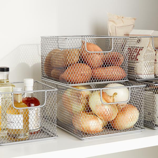 Omaha Steel Mesh Stackable Bins | The Container Store