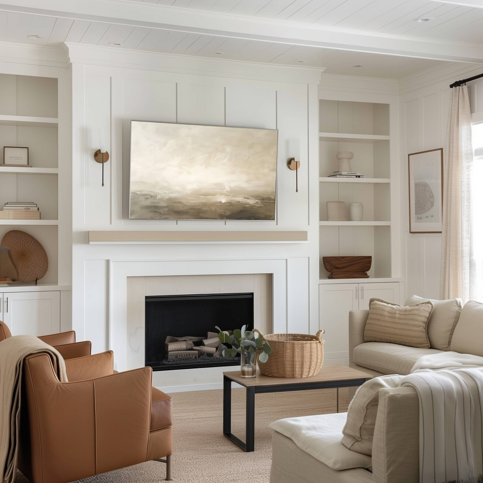 Abstract Neutral Samsung Frame TV Art, Vintage Beige Painting for Frame TV, Muted Instant Downloa... | Etsy (US)