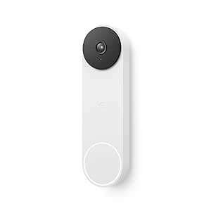 Google Nest Doorbell (Battery) - Wireless Doorbell Camera - Video Doorbell - Snow | Amazon (US)