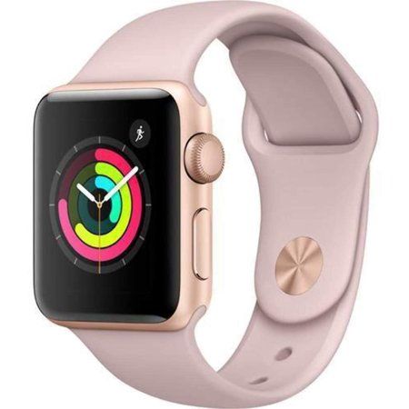 Apple Watch Series 3 (GPS 42MM) - Gold Aluminum Case with Pink Sand Sport Band - Certified A-Stock | Walmart (US)