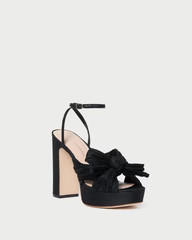 Natalia Black Platform Bow Heel | Loeffler Randall